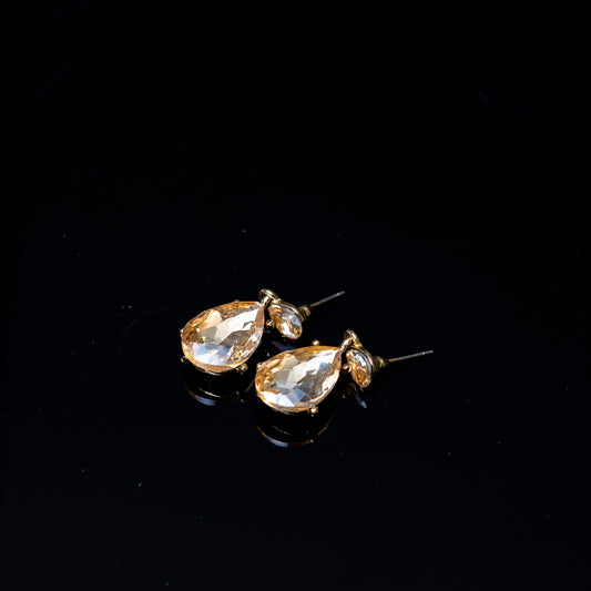 Golden Crystal Earrings