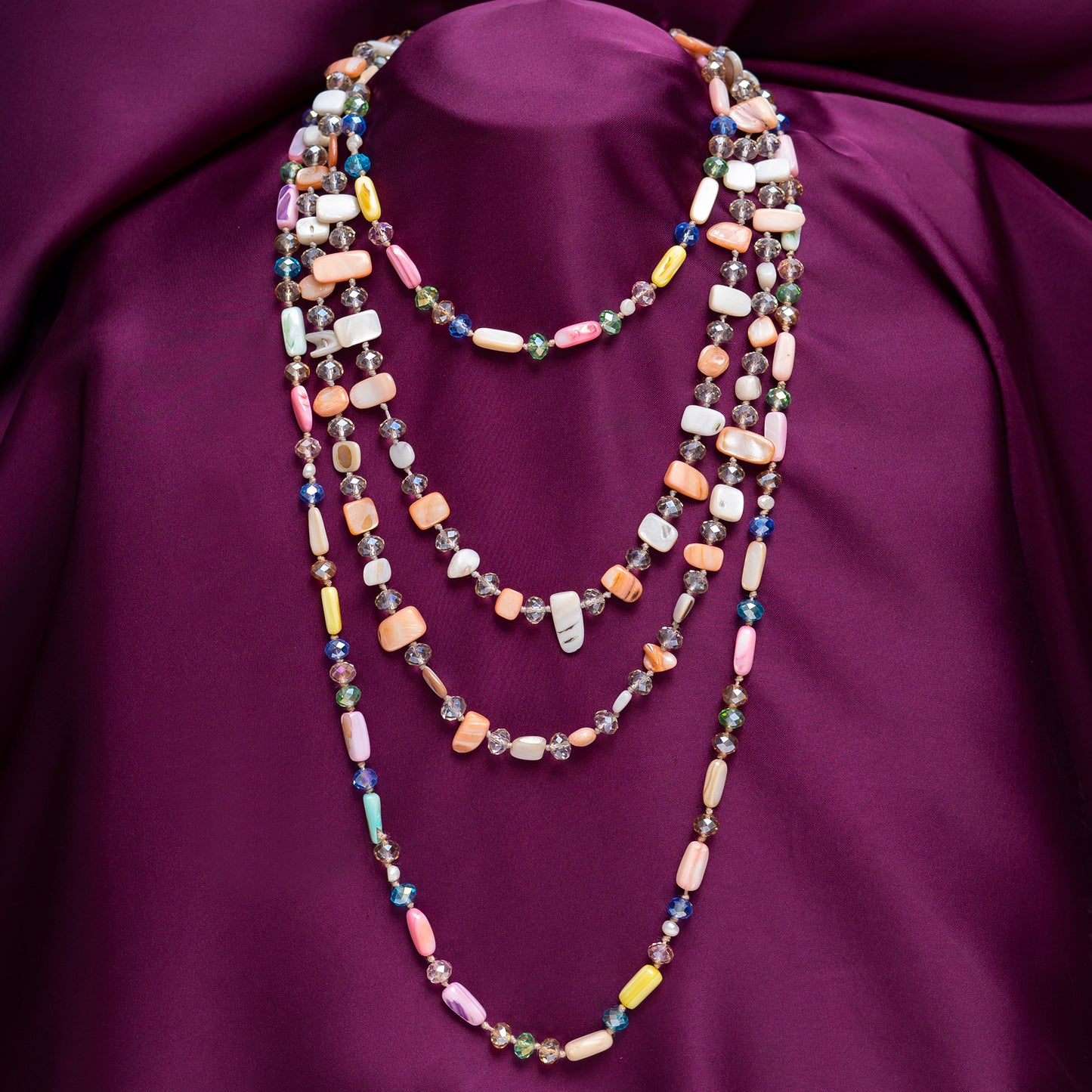 Multi Layered Stones Maala