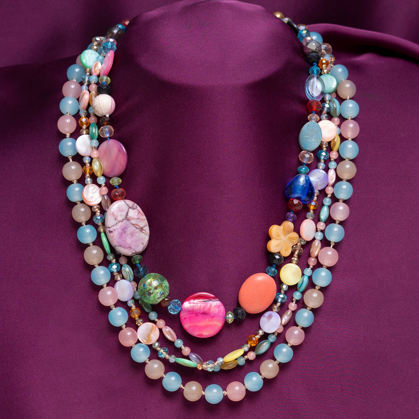 Multi Colored Stones Maala