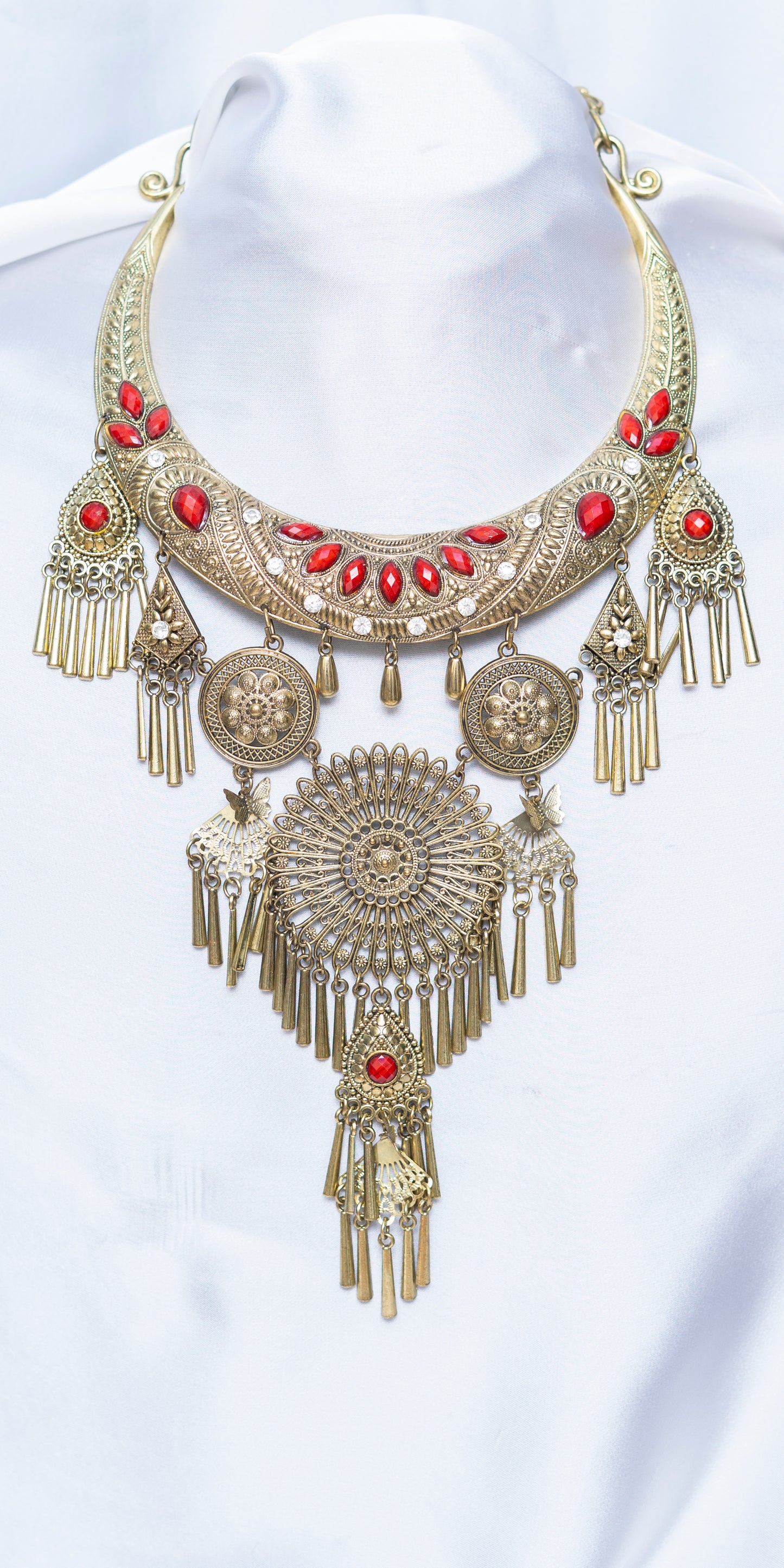 Gold N Red Necklace