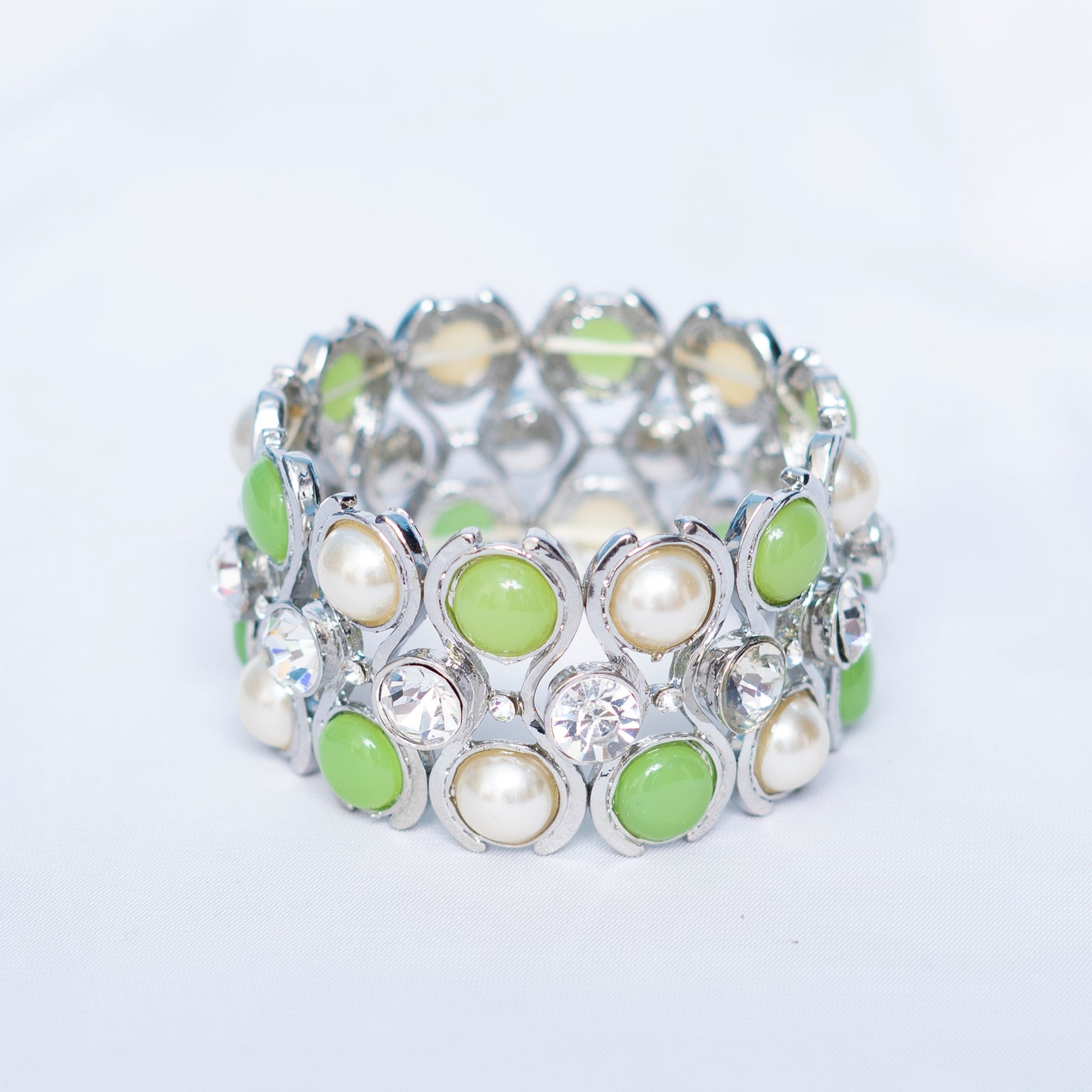 Green Pearls Bracelet