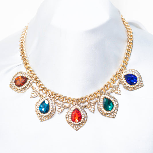 Multi Colored Zirconia Necklace