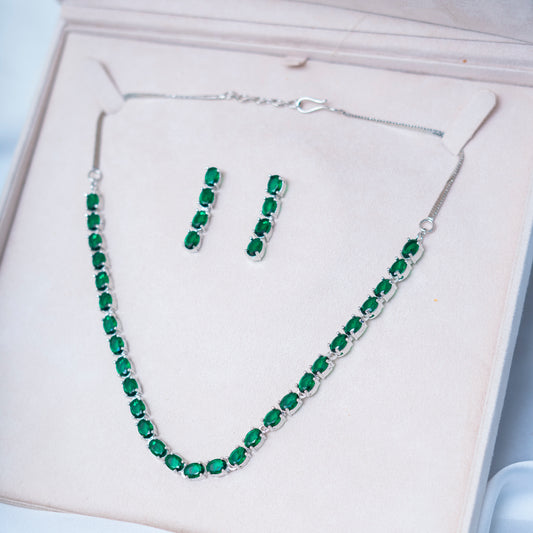 Green Necklace Set (1 Karat)