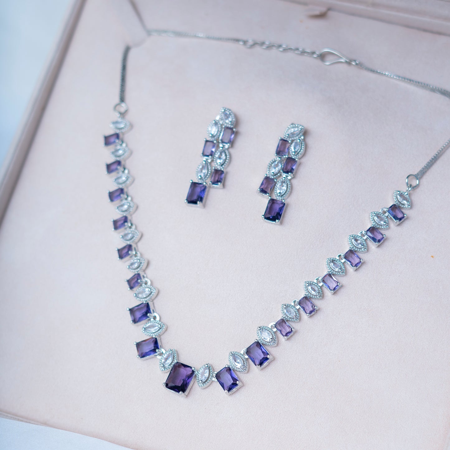 Purple Necklace Set (1 Karat)