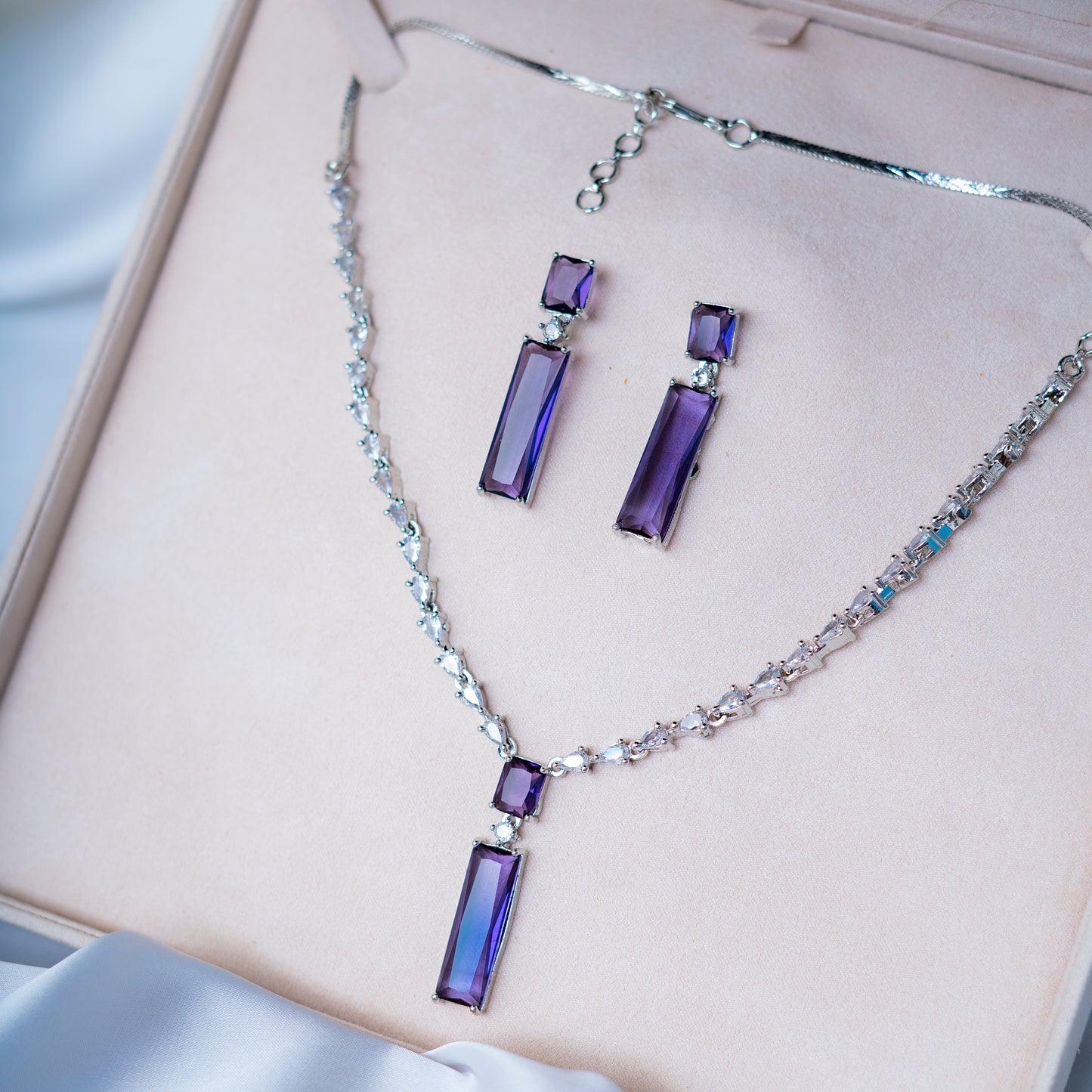 Purple Necklace Set (1 Karat)