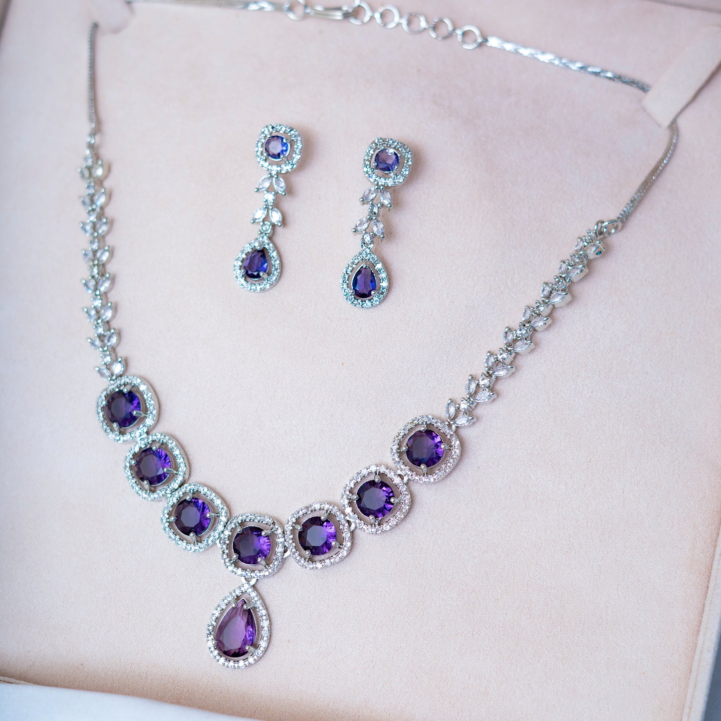 Purple Necklace Set (1 Karat)