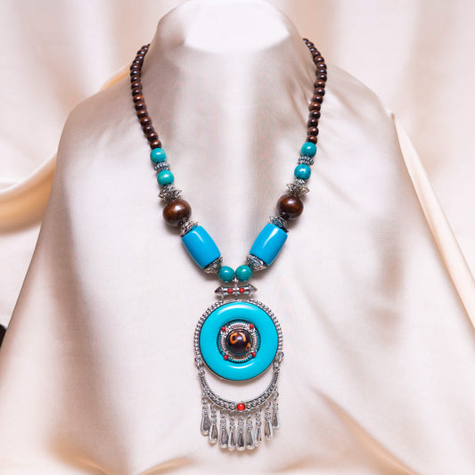 Turkish Cyan Stones Necklace