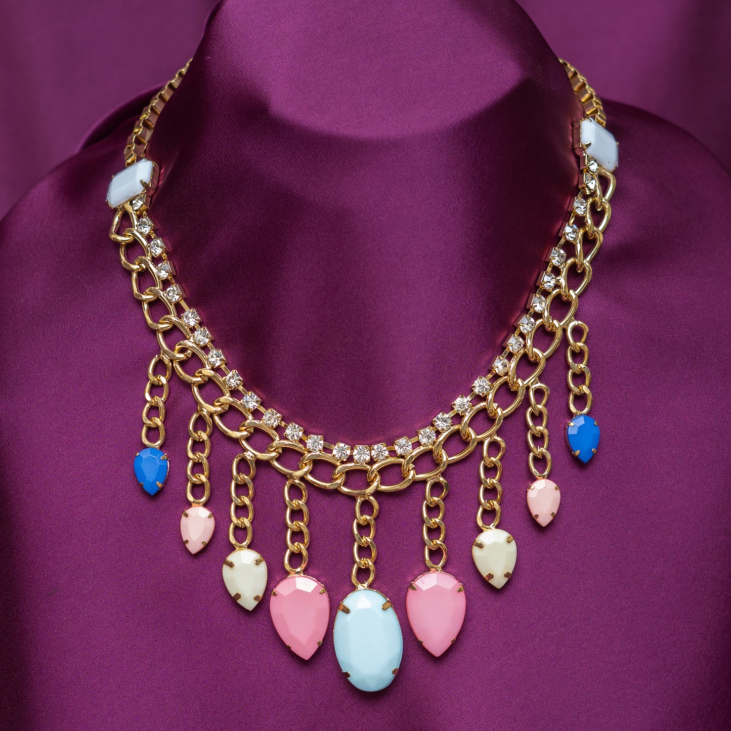 Multi Colored Stones Necklace