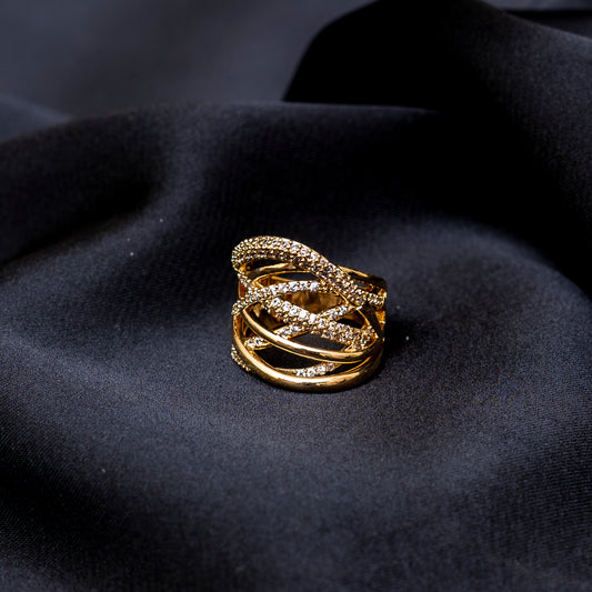 Golden N Zirconia Ring