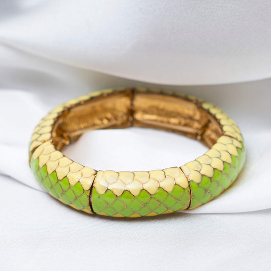 Green Snake Skin Bracelet